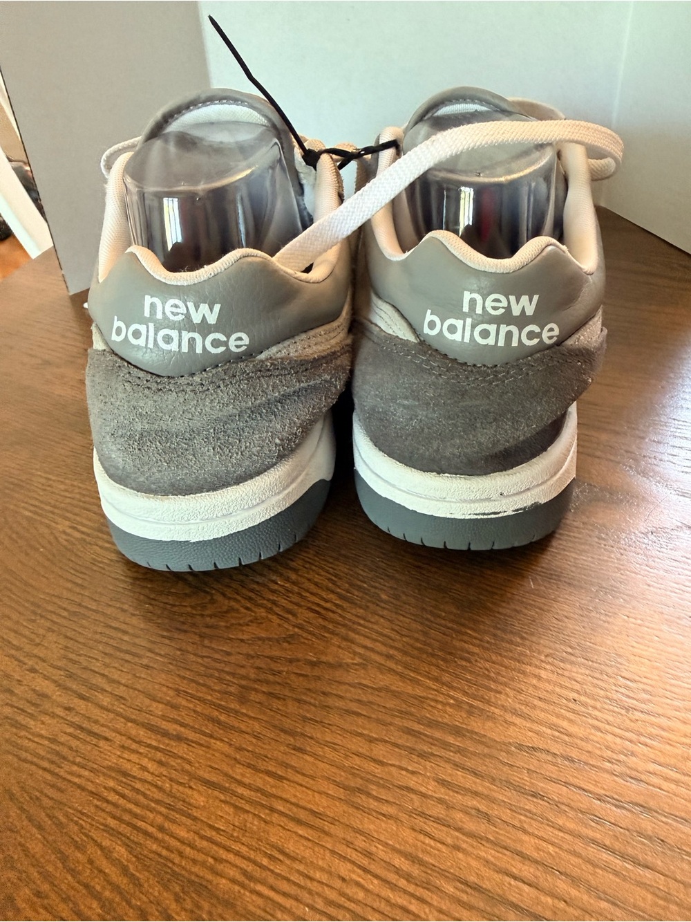 New Balance  Grey Suede & Light Grey Lace-Up Sneakers. Women size 10. Men 8.5 - Picture 2 of 7